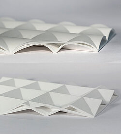 Anicht von alternativen, fein aufgelösten inneren Strukturen einer Betonplatte